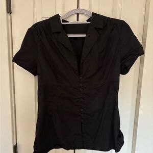 Glassons Black Button-Down Women's Shirt